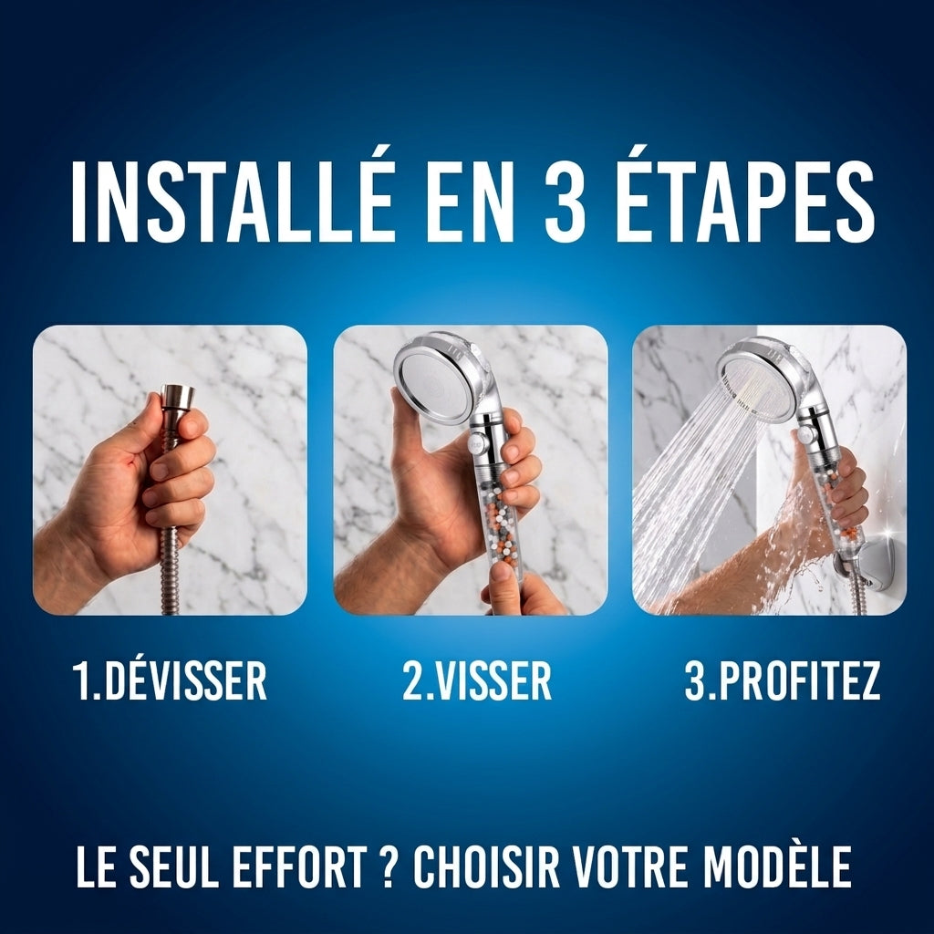 Pommeaux de douche anti-calcaire | ClearFlow