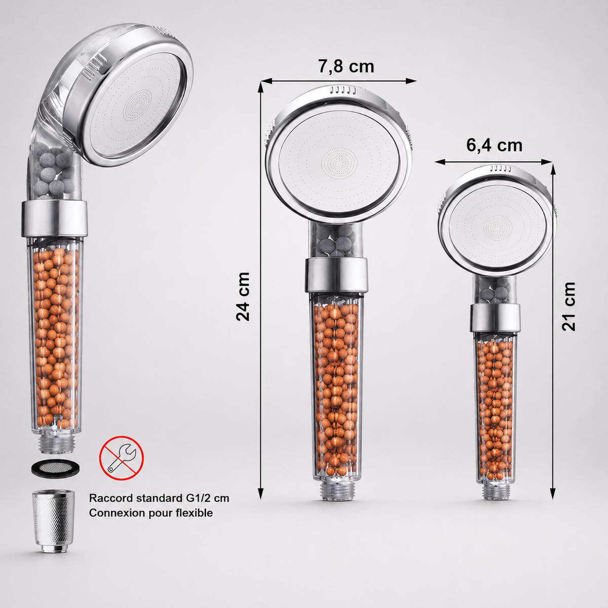 Pommeau de douche anti-calcaire | CalciClair
