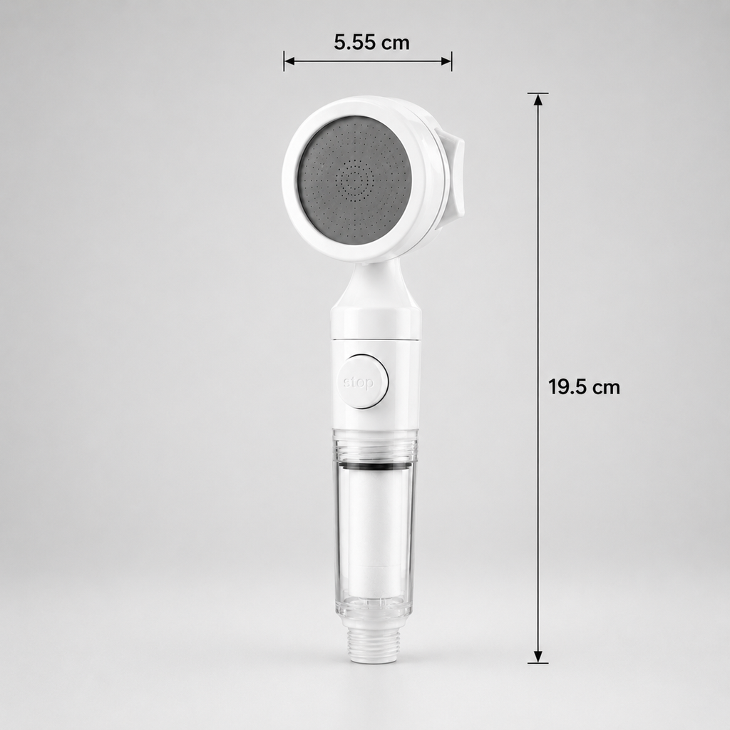 Pommeau de douche filtrant économique et haute pression | HydroZen